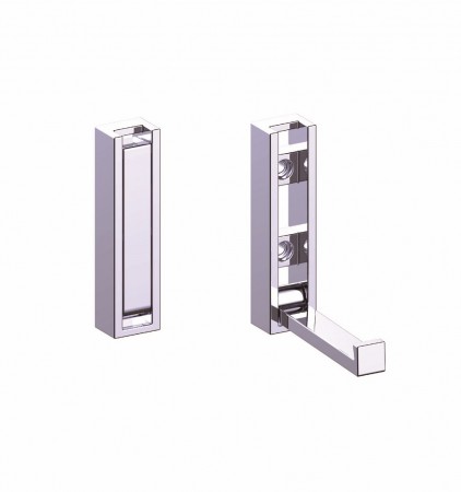 [KART-288135-33] Kartners 288135-33 MUNICH Fold Down Robe Hook Titanium