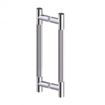 [KART-3107808-33] Kartners 3107808-33 Straight Knurled Double Shower Door Handle 8" Titanium