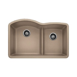 [BLA-401576] Blanco 401576 Diamond U 1.75 Low Divide Double Undermount Kitchen Sink