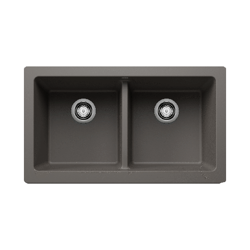[BLA-402944] Blanco 402944 Vintera 33 Apron Equal Double Sink Volcano Gray