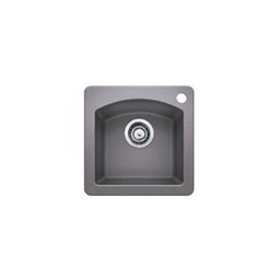 [BLA-401663] Blanco 401663 Diamond Mini Single Bowl Drop In Kitchen Sink Metallic Gray