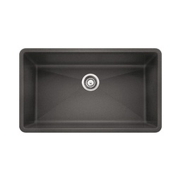 [BLA-401683] Blanco 401683 Precis U Super Single Undermount Kitchen Sink Metallic Gray