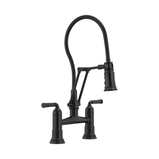 [BRI-62174LF-BL] Brizo 62174LF-BL Rook Articulating Bridge Faucet Matte Black