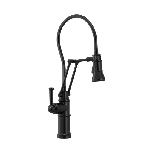 [BRI-63225LF-BL] Brizo 63225LF-BL Artesso Single Handle Articulating Arm Kitchen Faucet Matte Black