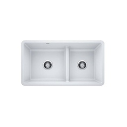 [BLA-402071] Blanco 402071 Precis U 1 3/4 Low Divide Double Sink White