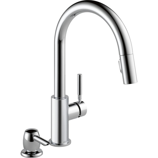 [DEL-19933-SD-DST] Delta 19933-SD-DST Trask Single Handle Pull-Down Kitchen Faucet With Soap Dispenser Chrome