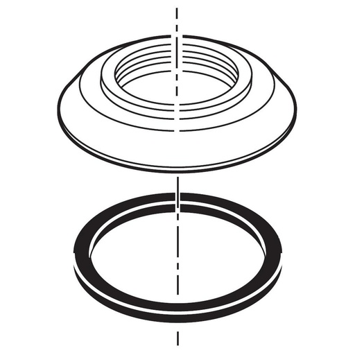[DEL-RP64264] Delta RP64264 Lahara Handle Base And Gasket Chrome