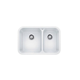 [BLA-402146] Blanco 402146 Vision U 1 1/2 Undermount Double Kitchen Sink White