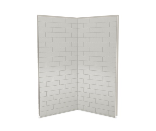 [MAAX-103378-301-019-000] Maax 103378-301-019-000 Utile 3636 Composite Direct-to-Stud Two-Piece Corner Shower Wall Kit in Metro Thunder Grey
