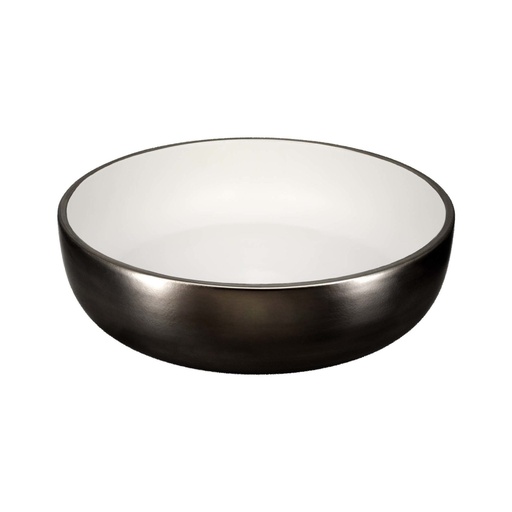 [NT-PML1616-MW] Native Trails PML1616-MW Bliss Fireclay Bathroom Vessel Sink in Gunmetal White