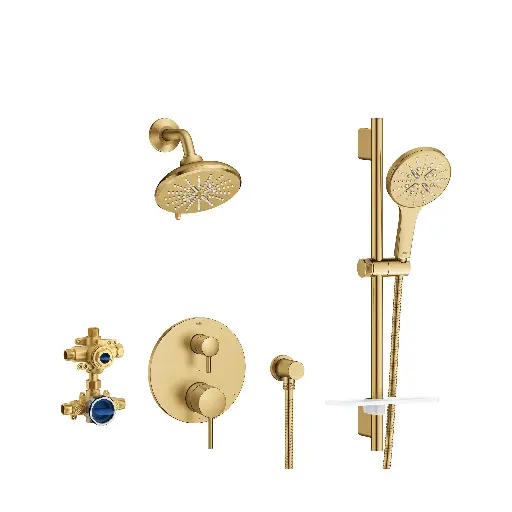 [GRO-29431GN0] Grohe 29431GN0 Timeless Pressure Balance Shower Set Brushed Cool Sunrise