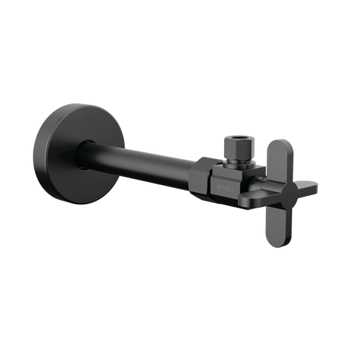 [BRI-BT022204-BL] Brizo BT022204-BL Angled Supply Stop Valve with Cross Handle Matte Black