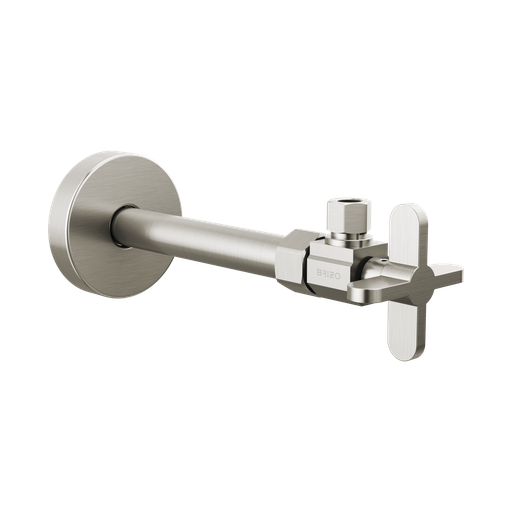 [BRI-BT022204-BN] Brizo BT022204-BN Angled Supply Stop Valve with Cross Handle Brilliance Brushed Nickel