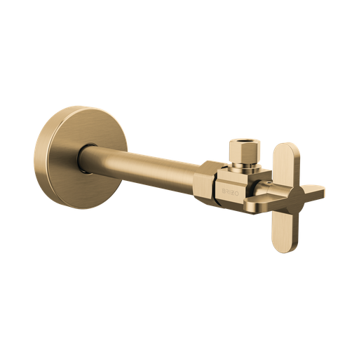 [BRI-BT022204-GL] Brizo BT022204-GL Angled Supply Stop Valve with Cross Handle Brilliance Luxe Gold