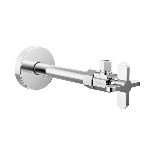 [BRI-BT022204-PC] Brizo BT022204-PC Angled Supply Stop Valve with Cross Handle Polished Chrome