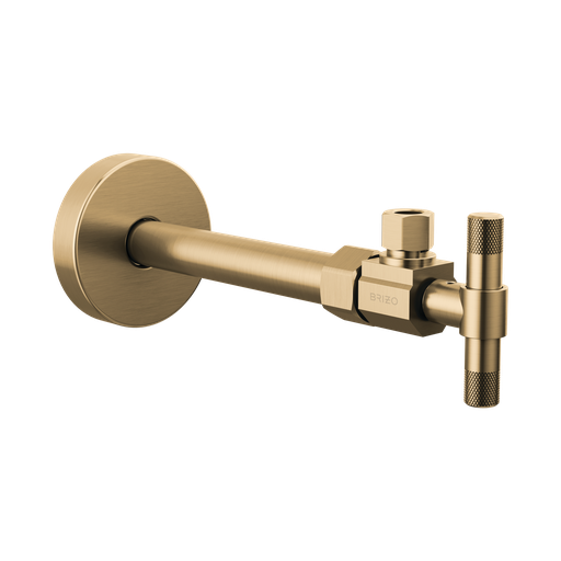 [BRI-BT022205-GL] Brizo BT022205-GL Angled Supply Stop Valve with Lever Handle Brilliance Luxe Gold