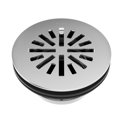 [BRI-BT051414-PC] Brizo BT051414-PC Essential 4" Prefab Round Shower Drain Polished Chrome