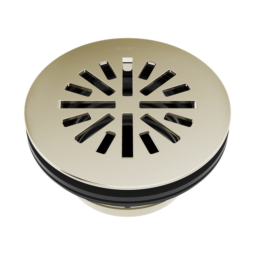 [BRI-BT051414-PN] Brizo BT051414-PN Essential 4" Prefab Round Shower Drain Brilliance Polished Nickel