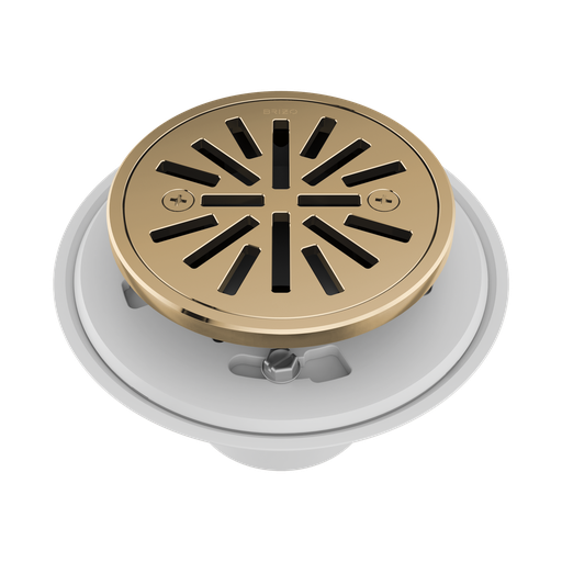 [BRI-BT061414-PG] Brizo BT061414-PG Essential 4" Tile-In Round Shower Drain Brilliance Polished Gold