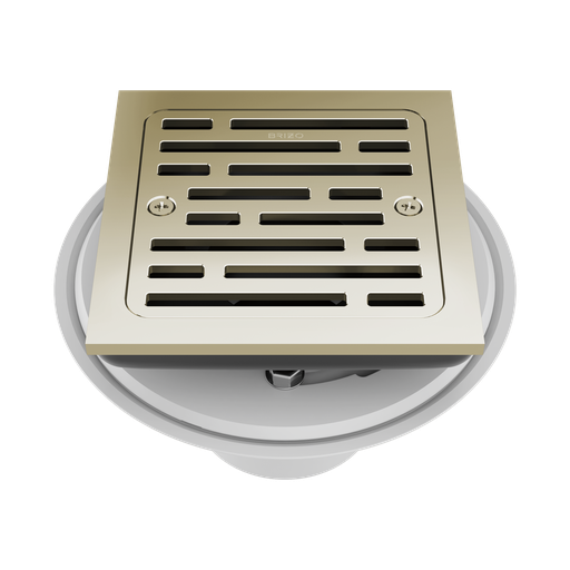 [BRI-BT062415-PN] Brizo BT062415-PN Essential 4" Tile-In Square Shower Drain Brilliance Polished Nickel