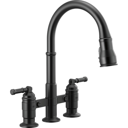 [DEL-2390L-BL-DST] Delta 2390L-BL-DST Broderick Pull-Down Bridge Kit With Shieldspray