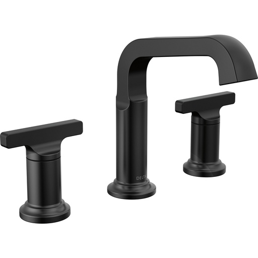 [DEL-35587-BL-DST] Delta 35587-BL-DST Tetra Two Handle Widespread Bathroom Faucet Matte Black