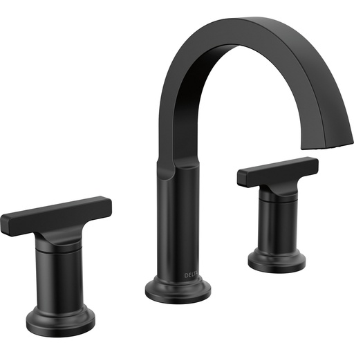 [DEL-355887-BL-DST] Delta 355887-BL-DST Tetra Two Handle Widespread Bathroom Faucet Matte Black