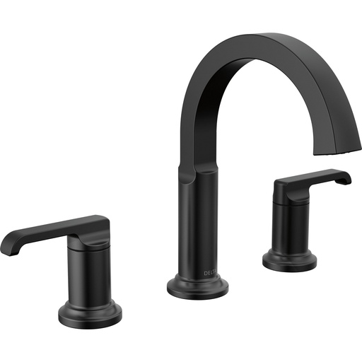[DEL-35588-BL-DST] Delta 35588-BL-DST Tetra Two Handle Widespread Bathroom Faucet Matte Black