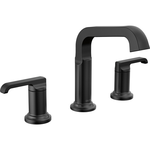 [DEL-35589-BL-DST] Delta 35589-BL-DST Tetra Two Handle Widespread Bathroom Faucet Matte Black