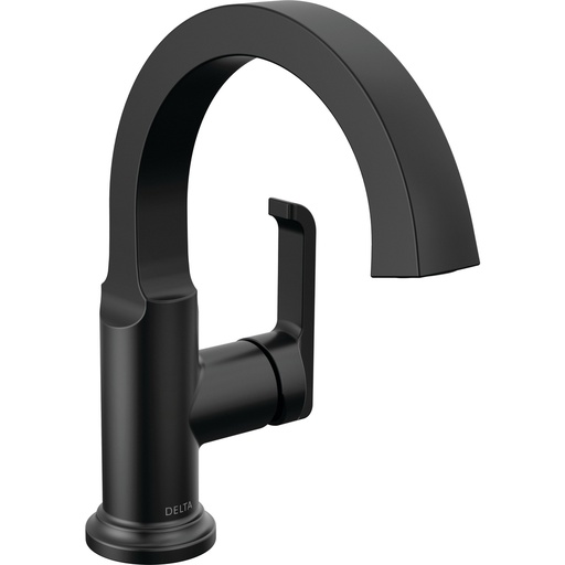 [DEL-588SH-BL-DST] Delta 588SH-BL-DST Tetra Single Handle Bathroom Faucet Matte Black