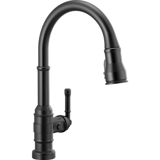 [DEL-9190T-BL-DST] Delta 9190T-BL-DST Broderick Pull-Down Kichen Faucet Touch2O Matte Black
