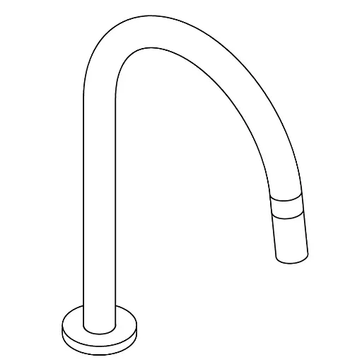 [KOH-1509815-CP] Kohler 1509815-CP Karbon Deck-mount Replacement Spout Kit Polished Chrome