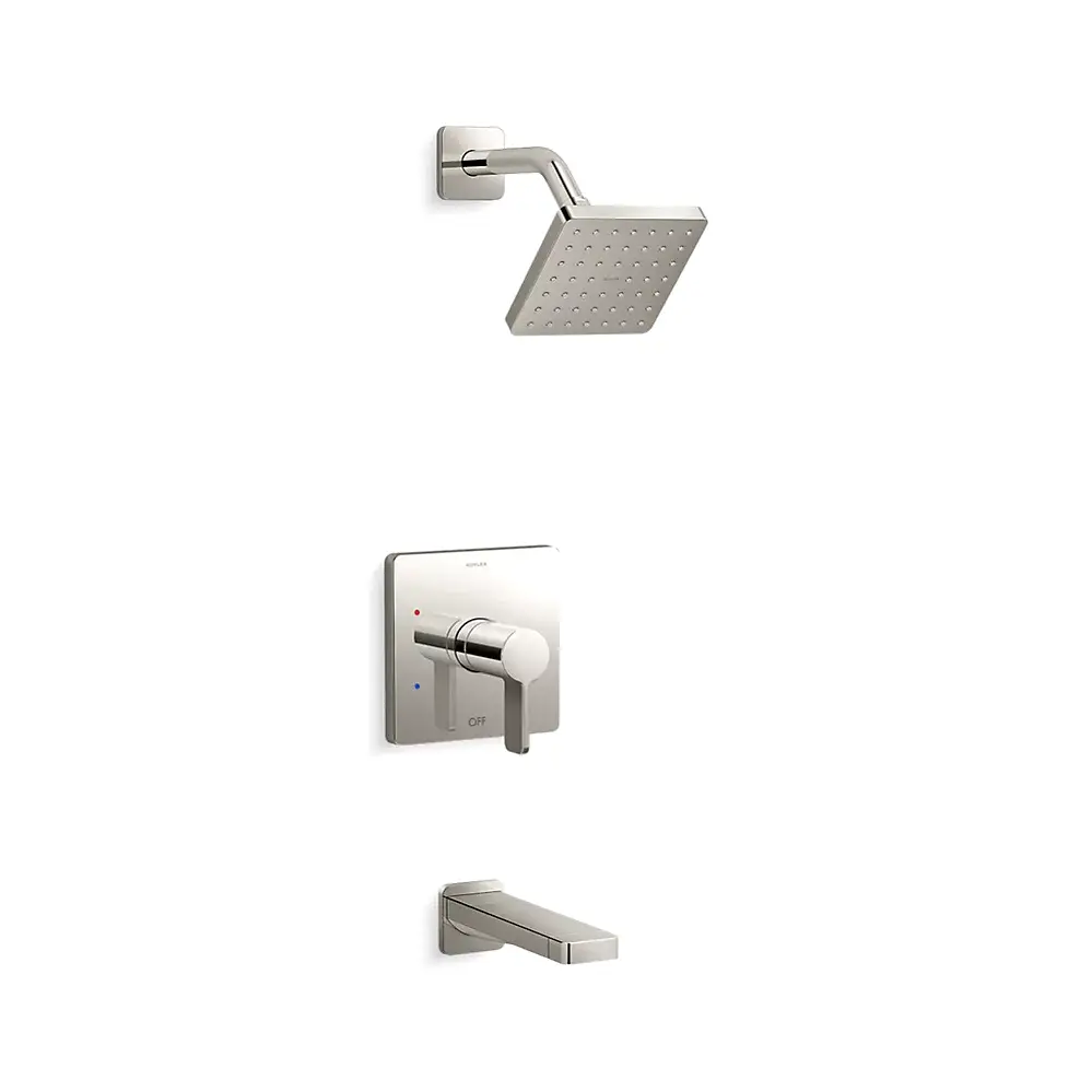 [KOH-TS23502-4G-SN] Kohler TS23502-4G-SN Parallel Rite-Temp Bath and Shower Trim Kit Vibrant Polished Nickel