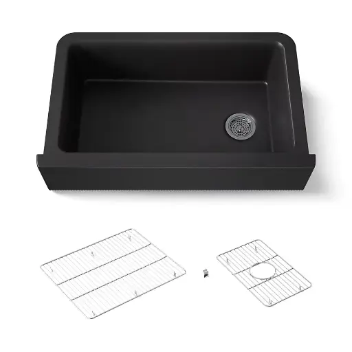 [KOH-25788-CM1] Kohler 25788-CM1 Cairn 34" Undermount Single Bowl Farmhouse Kitchen Sink Matte Black