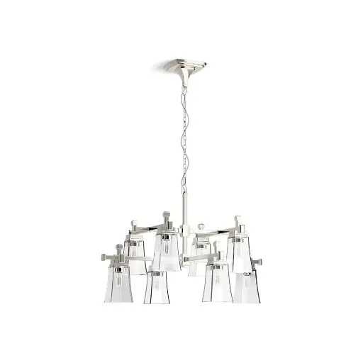 [KOH-31759-CH08-SNL] Kohler 31759-CH08-SNL Riff 35" 8 Light Chandelier Polished Nickel