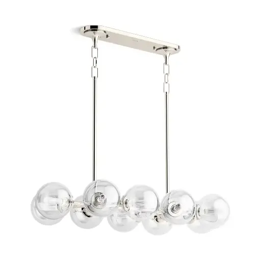 [KOH-31766-CH10-SNL] Kohler 31766-CH10-SNL Bellera 10 Light 38" Linear Chandelier Polished Nickel