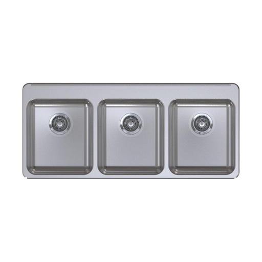 [FRA-LBT6407CB-1-3] Franke LBT6407CB-1-3 Topmount Triple Bowl Sink With Ledge Stainless Steel