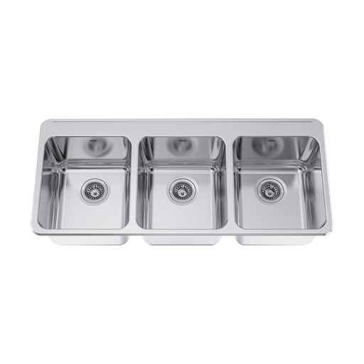 [FRA-LBT6410PCB-1-1] Franke LBT6410PCB-1-1 Triple 18 Gauge Sink With Ledge Stainless Steel