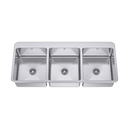 [FRA-LBT8610P-1] Franke LBT8610P-1 Triple 18 Gauge Sinks With Ledge Stainless Steel